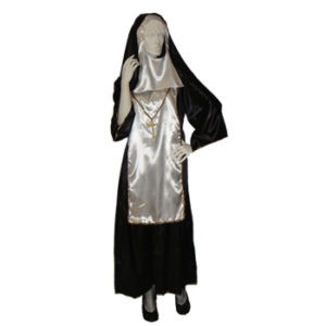 Disfraz de monja negro
