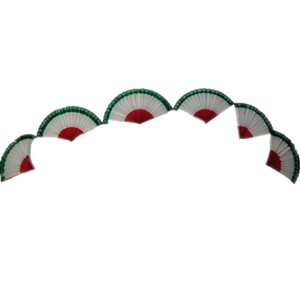 Abanico de papel tricolor