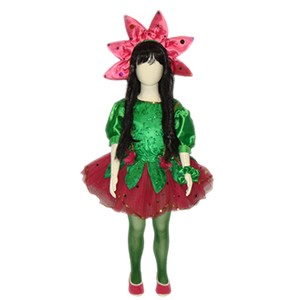 Disfraz flor de organza fucsia