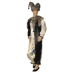 Arlequín de razo negro con blanco