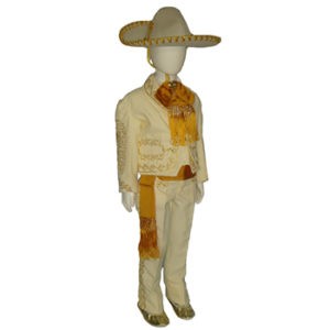 CHARRO HUESO BORDADO ORO